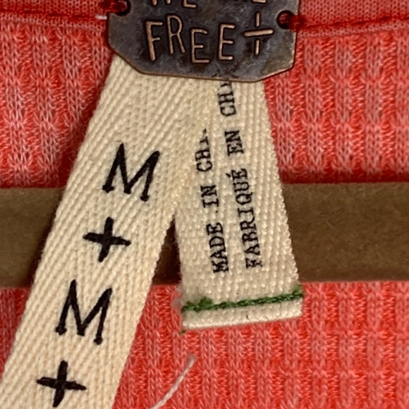 Free People Kai long sleeve Henley waffle weave sz M - Picture 6 of 9